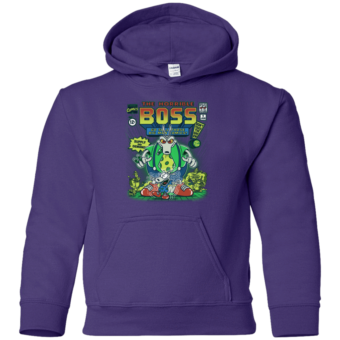 Sweatshirts Purple / YS The Horrible Boss Youth Hoodie