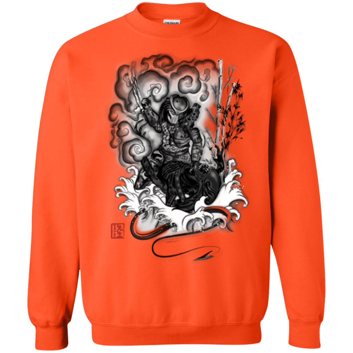 Sweatshirts Orange / Small The hunter and the demon Crewneck Sweatshirt