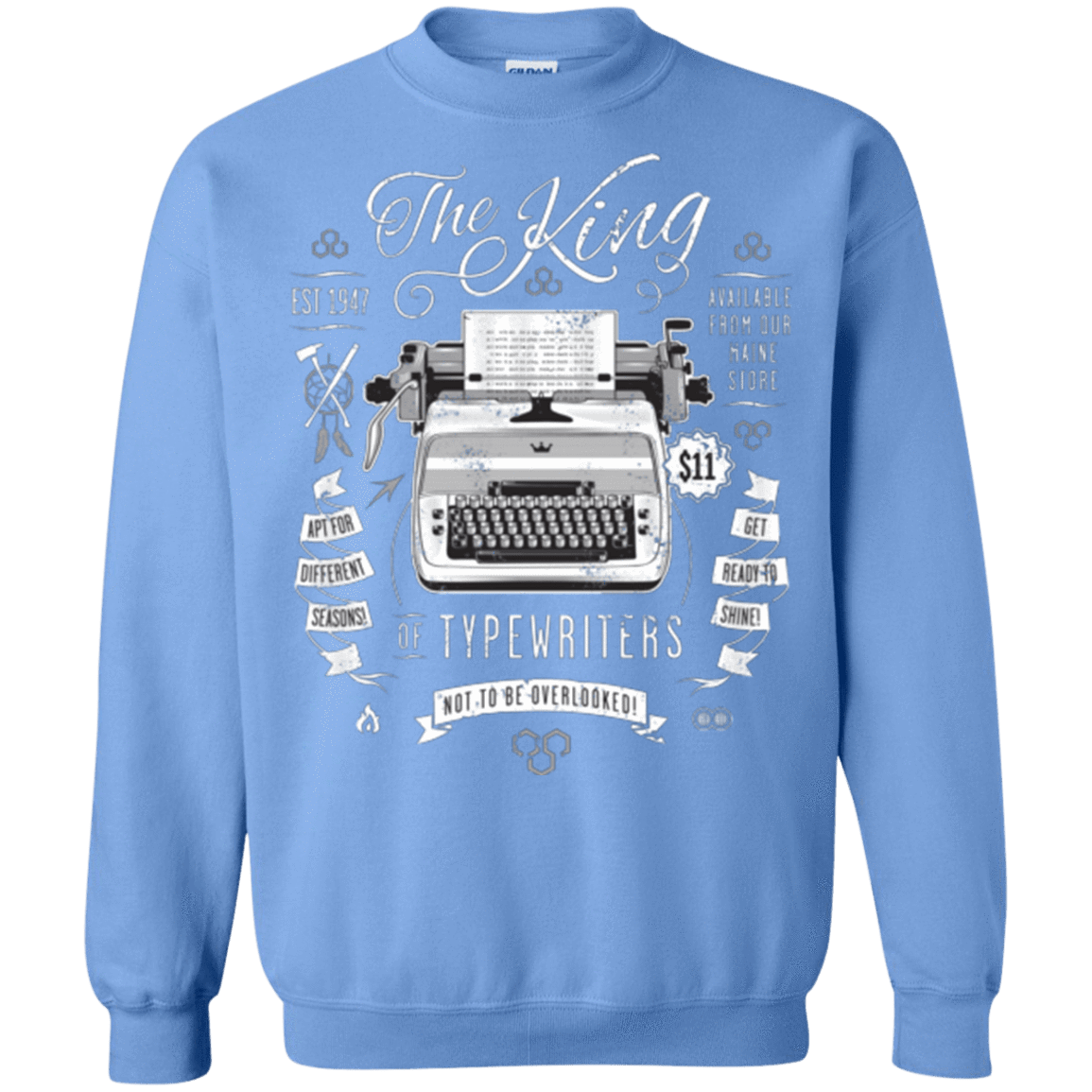 Sweatshirts Carolina Blue / Small The King of Typewriters Crewneck Sweatshirt