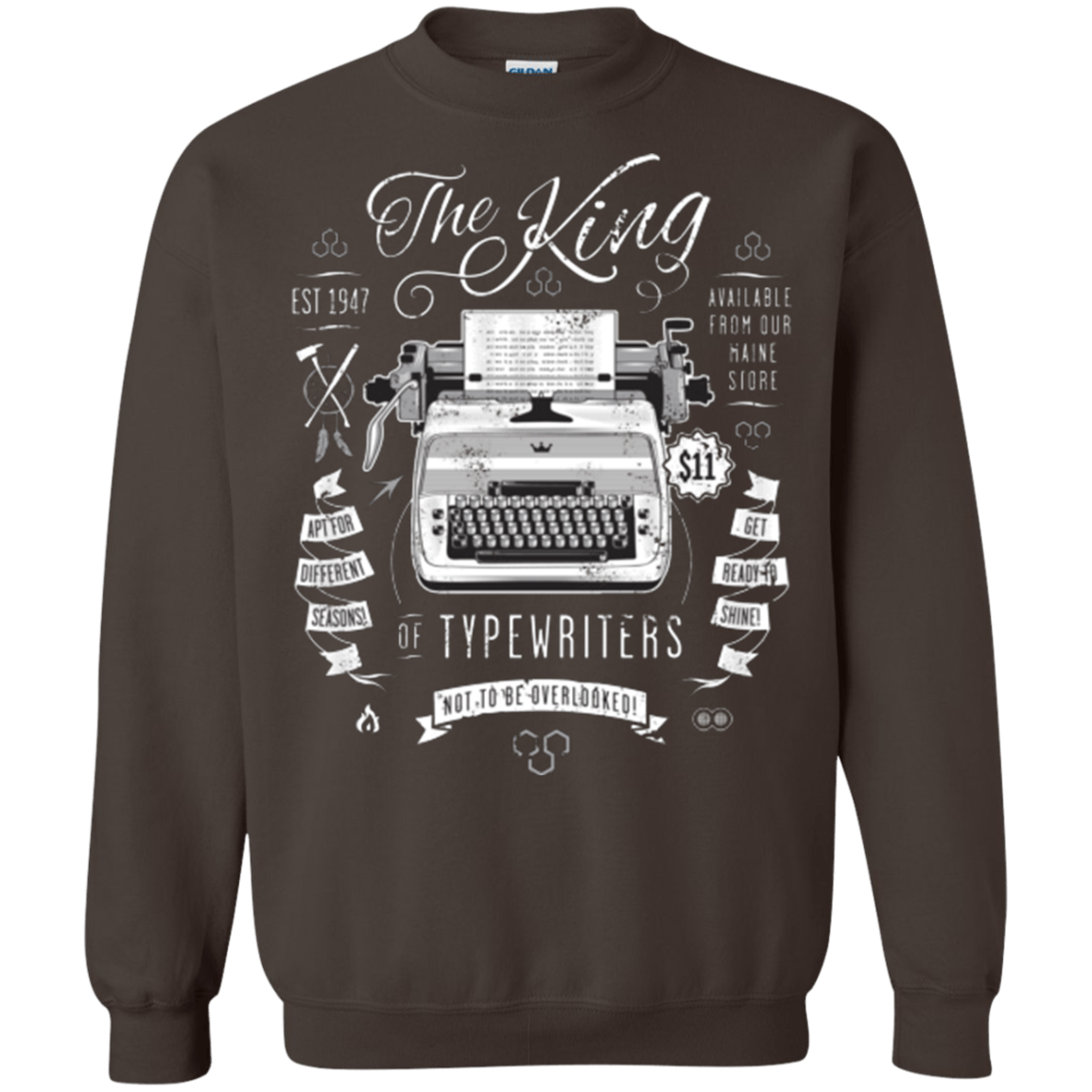 Sweatshirts Dark Chocolate / Small The King of Typewriters Crewneck Sweatshirt