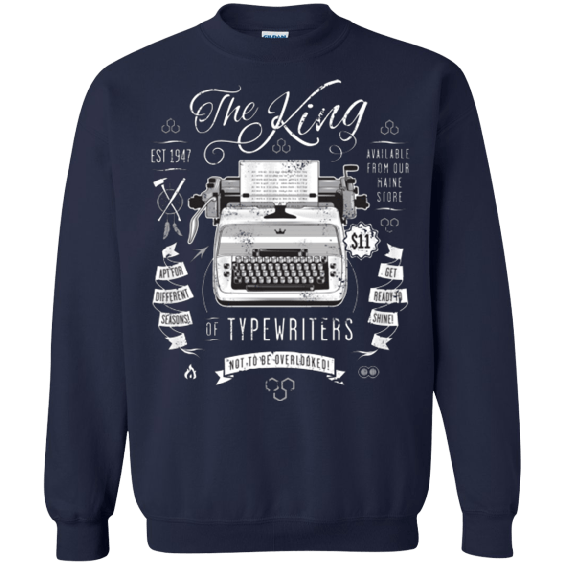 Sweatshirts Navy / Small The King of Typewriters Crewneck Sweatshirt