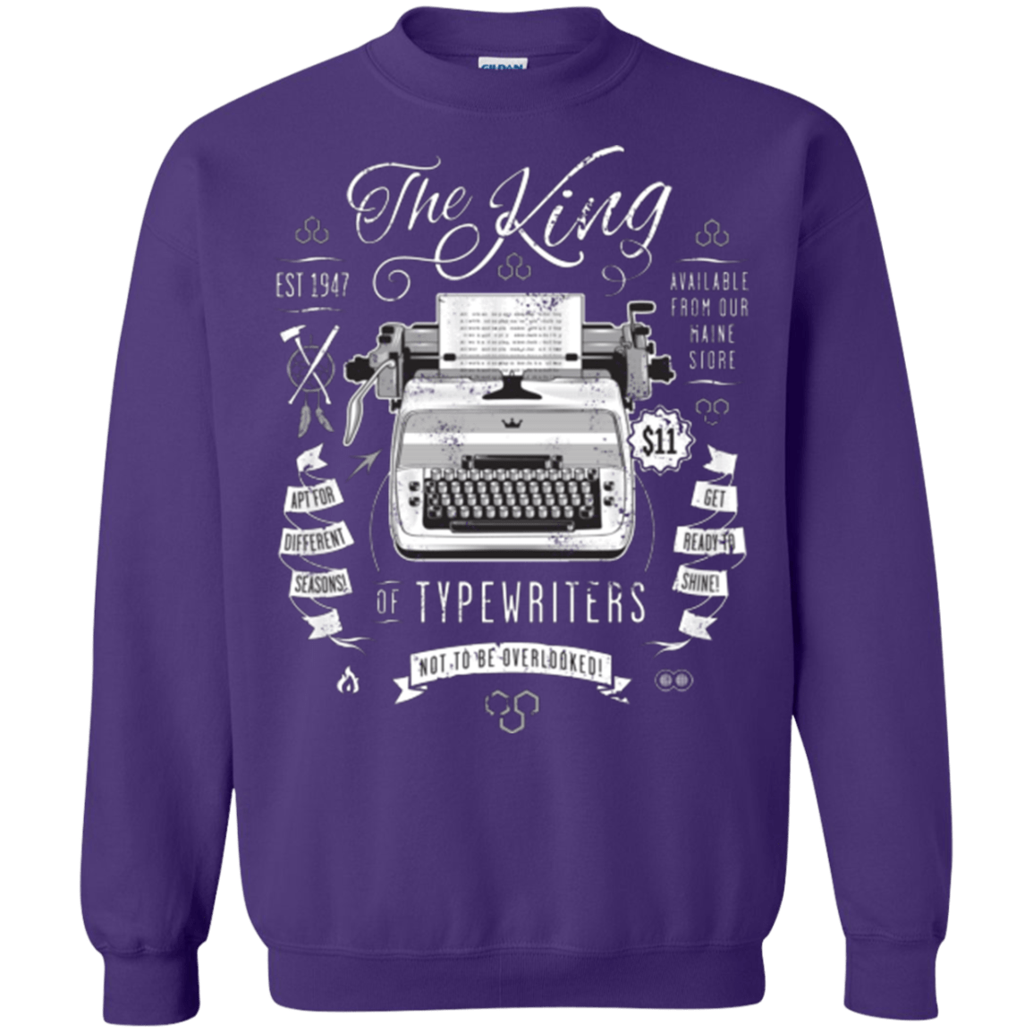 Sweatshirts Purple / Small The King of Typewriters Crewneck Sweatshirt