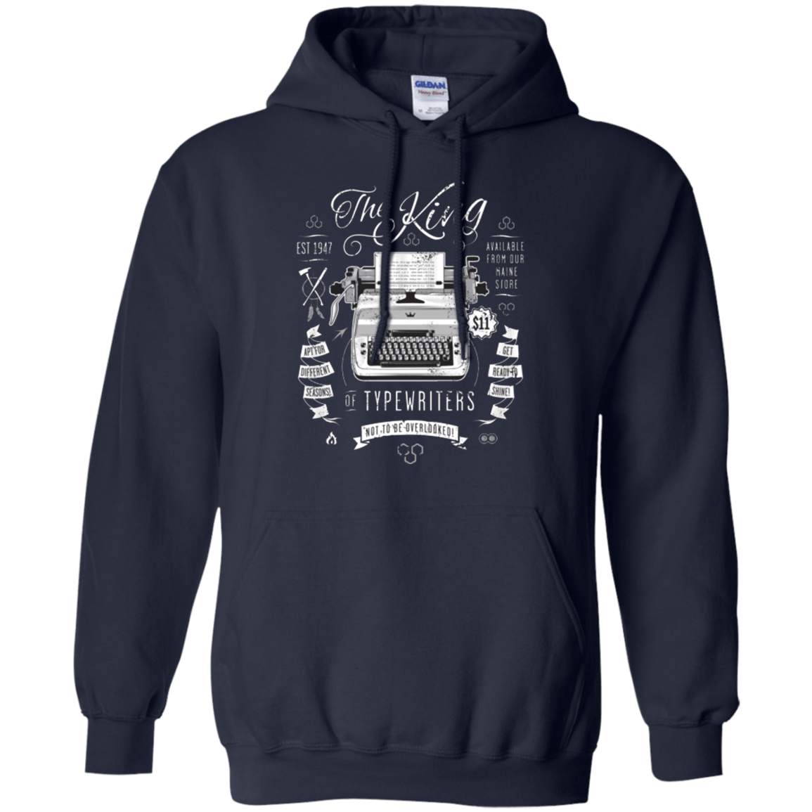 Sweatshirts Navy / Small The King of Typewriters Pullover Hoodie