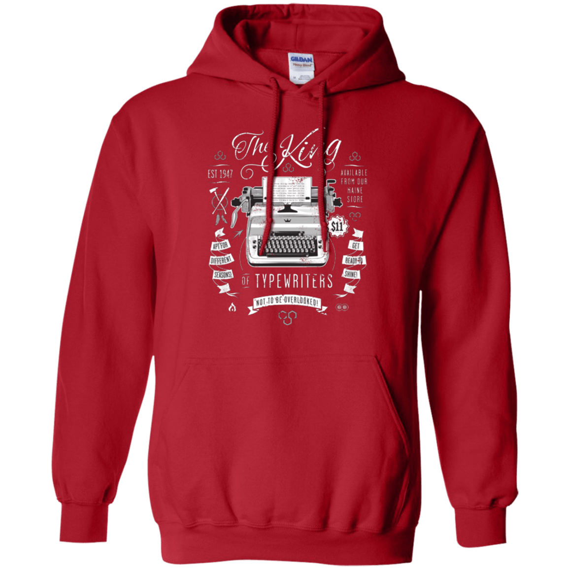 Sweatshirts Red / Small The King of Typewriters Pullover Hoodie