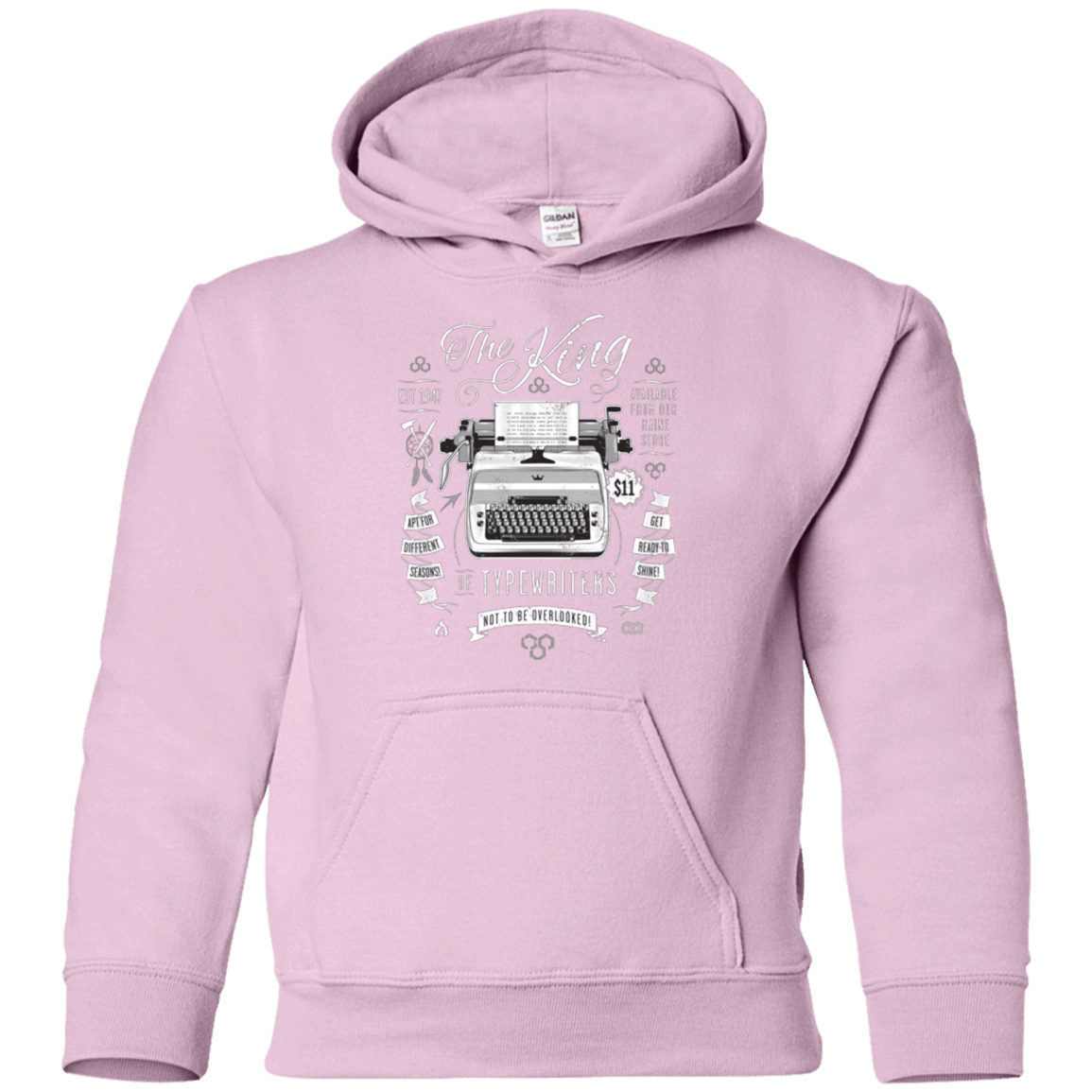Sweatshirts Light Pink / YS The King of Typewriters Youth Hoodie