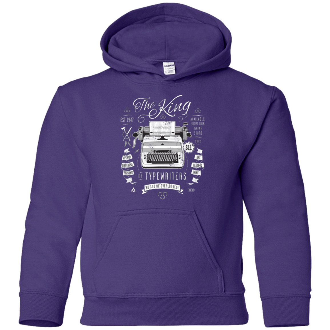 Sweatshirts Purple / YS The King of Typewriters Youth Hoodie