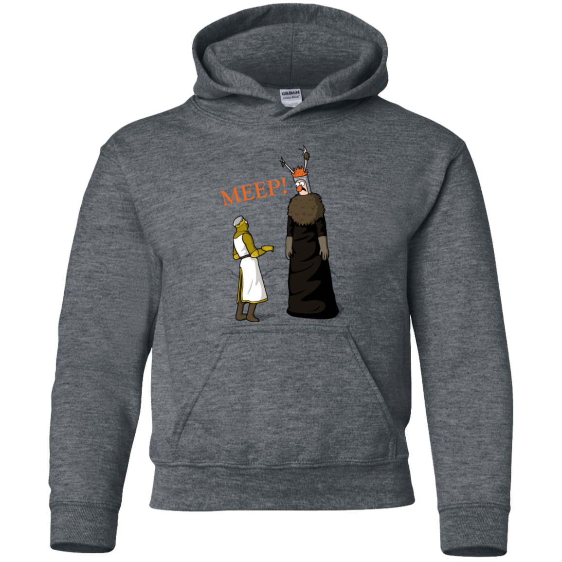 Sweatshirts Dark Heather / YS The Knight Who Says MEEP Youth Hoodie