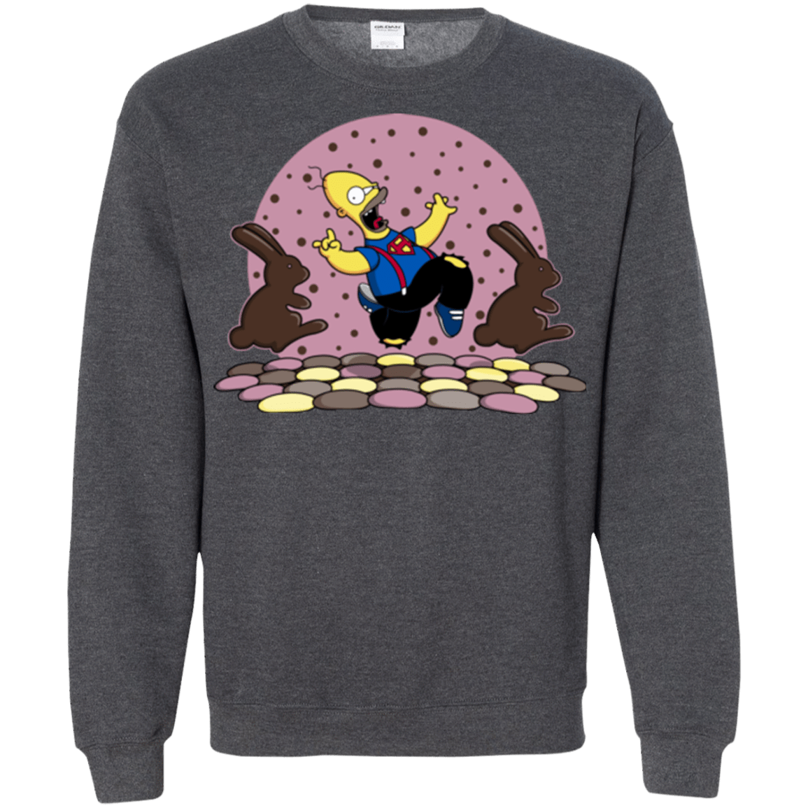 Sweatshirts Dark Heather / Small The Land of Chocolate Crewneck Sweatshirt