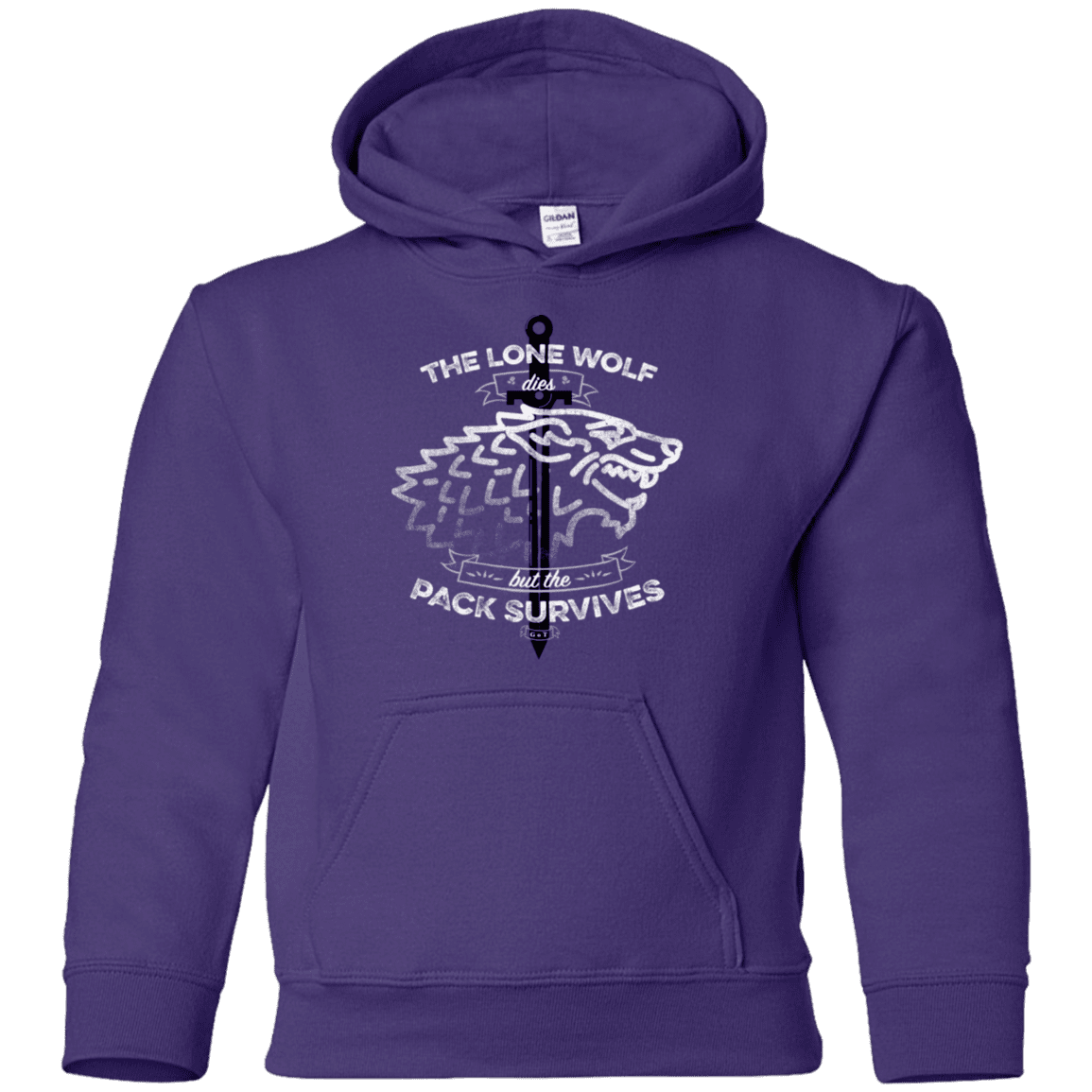 Sweatshirts Purple / YS The Lone Wolf Youth Hoodie