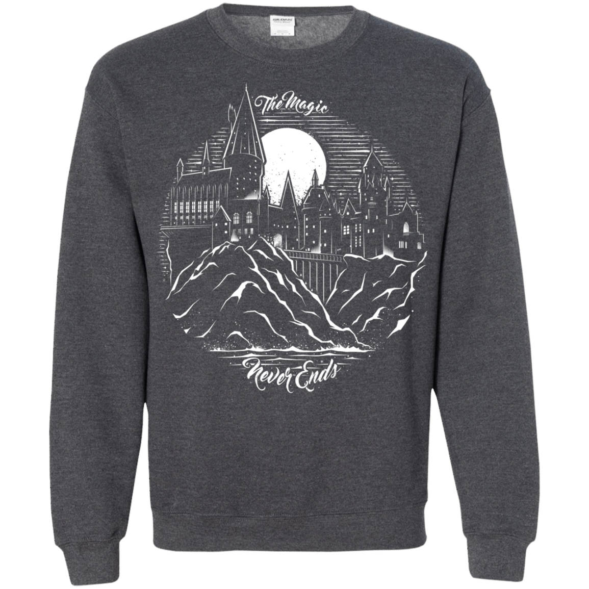 Sweatshirts Dark Heather / Small The Magic Never Ends Crewneck Sweatshirt