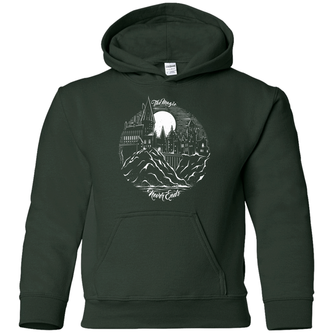 Sweatshirts Forest Green / YS The Magic Never Ends Youth Hoodie
