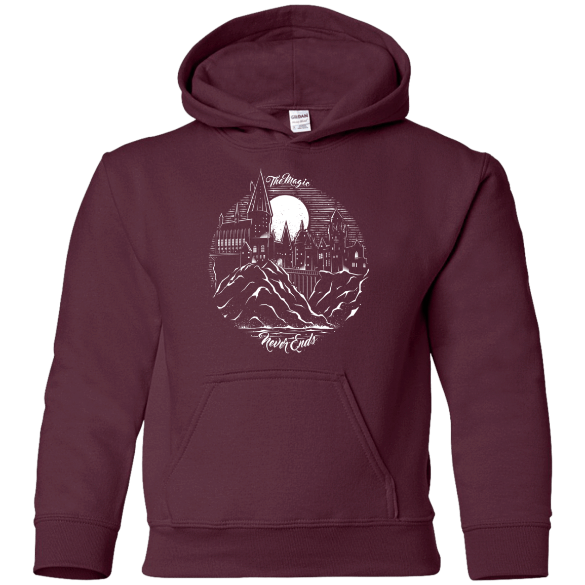 Sweatshirts Maroon / YS The Magic Never Ends Youth Hoodie