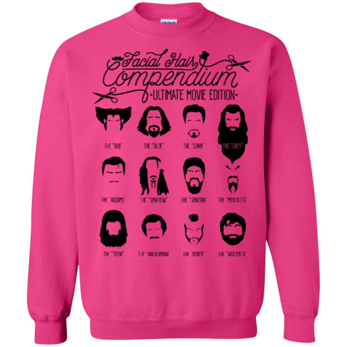 Sweatshirts Heliconia / Small The Movie Facial Hair Compendium Crewneck Sweatshirt