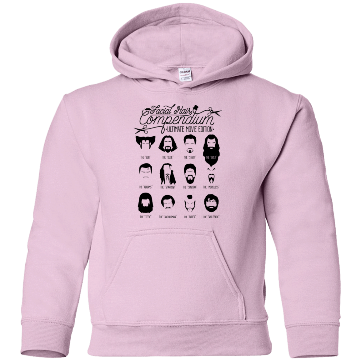 Sweatshirts Light Pink / YS The Movie Facial Hair Compendium Youth Hoodie
