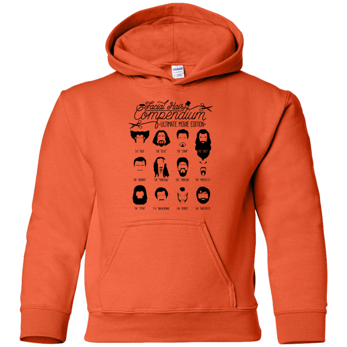 Sweatshirts Orange / YS The Movie Facial Hair Compendium Youth Hoodie