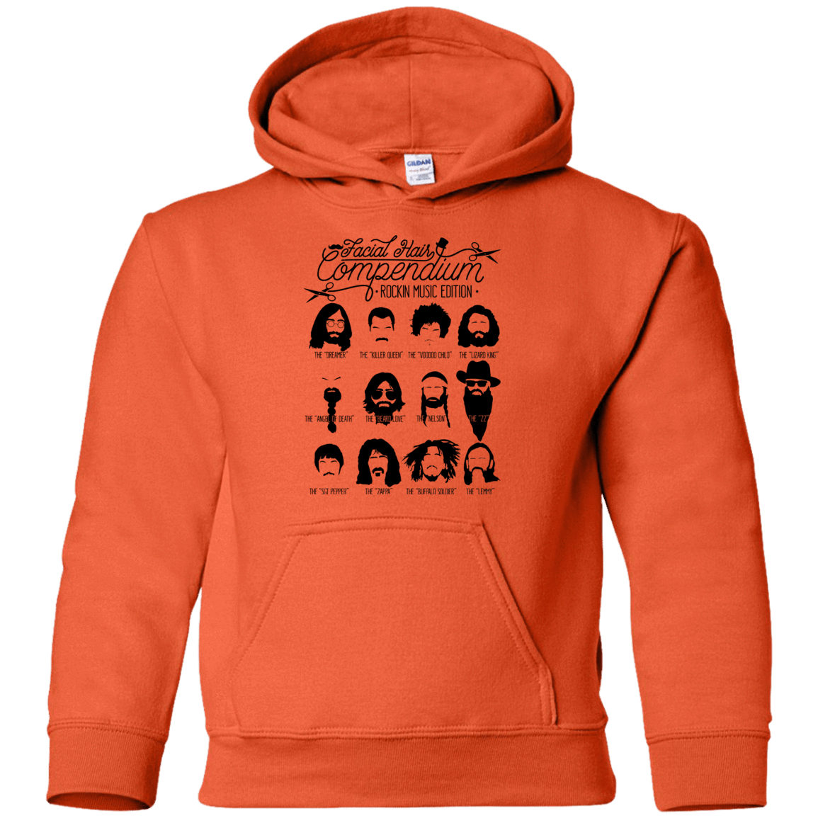 Sweatshirts Orange / YS The Music Facial Hair Compendium Youth Hoodie