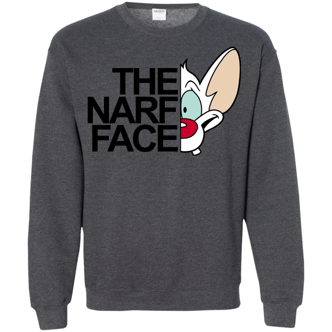 Sweatshirts Dark Heather / S The Narf Face Crewneck Sweatshirt
