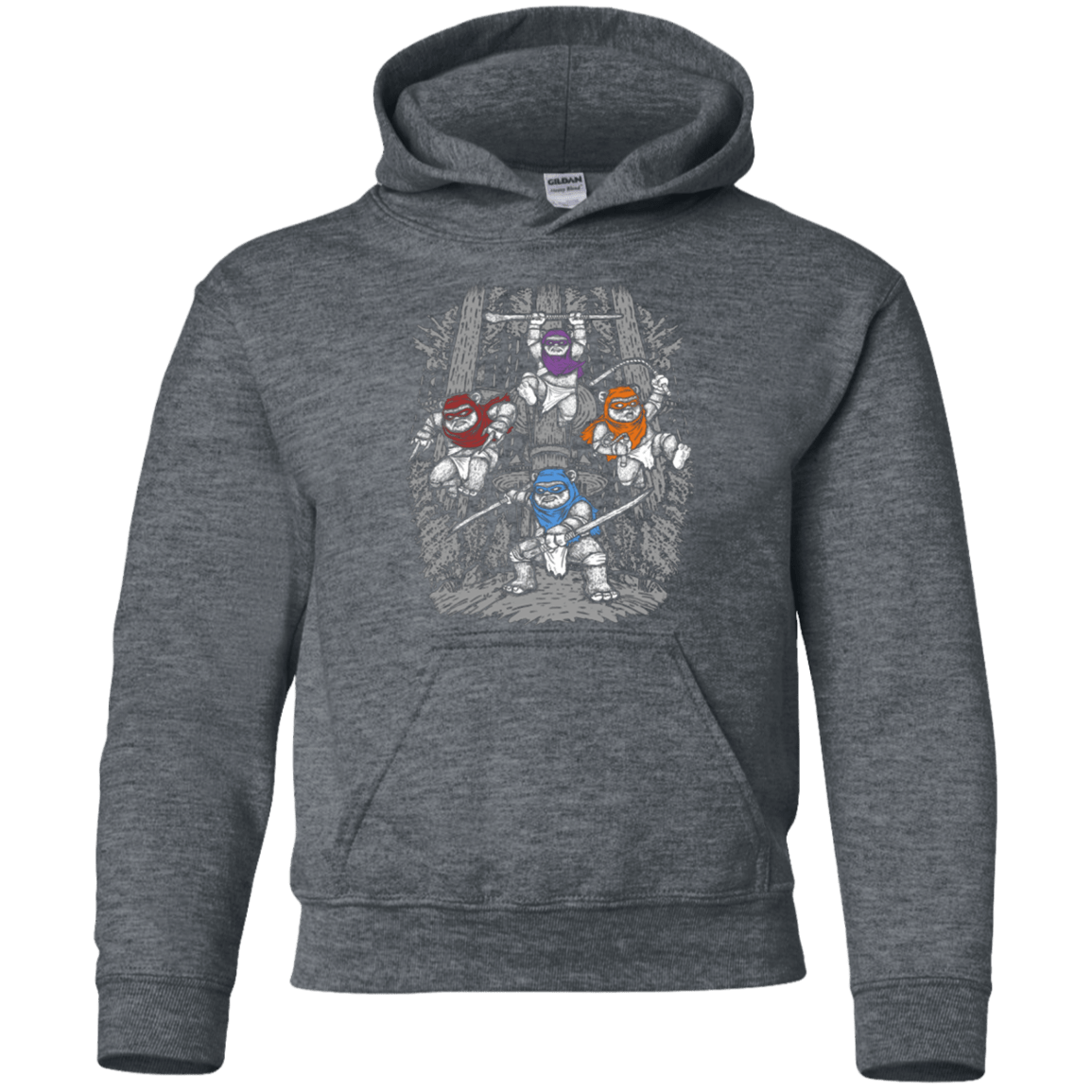 Sweatshirts Dark Heather / YS The Ninja Savages Youth Hoodie