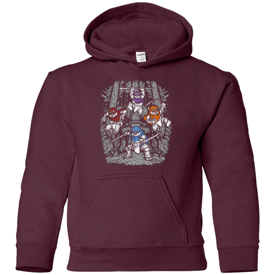 Sweatshirts Maroon / YS The Ninja Savages Youth Hoodie