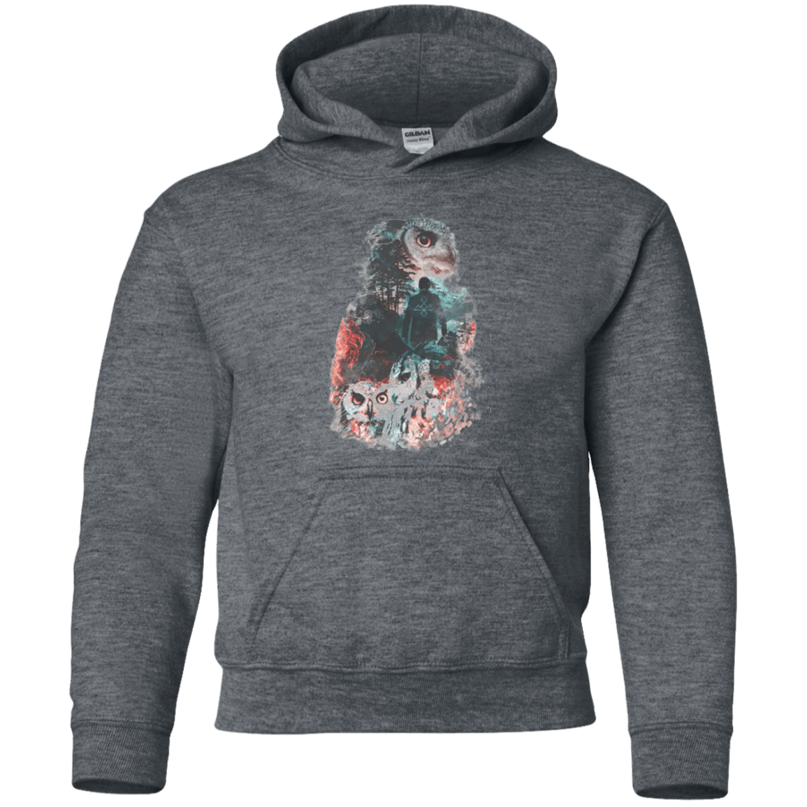 Sweatshirts Dark Heather / YS The Owls are Not What They Seem Youth Hoodie