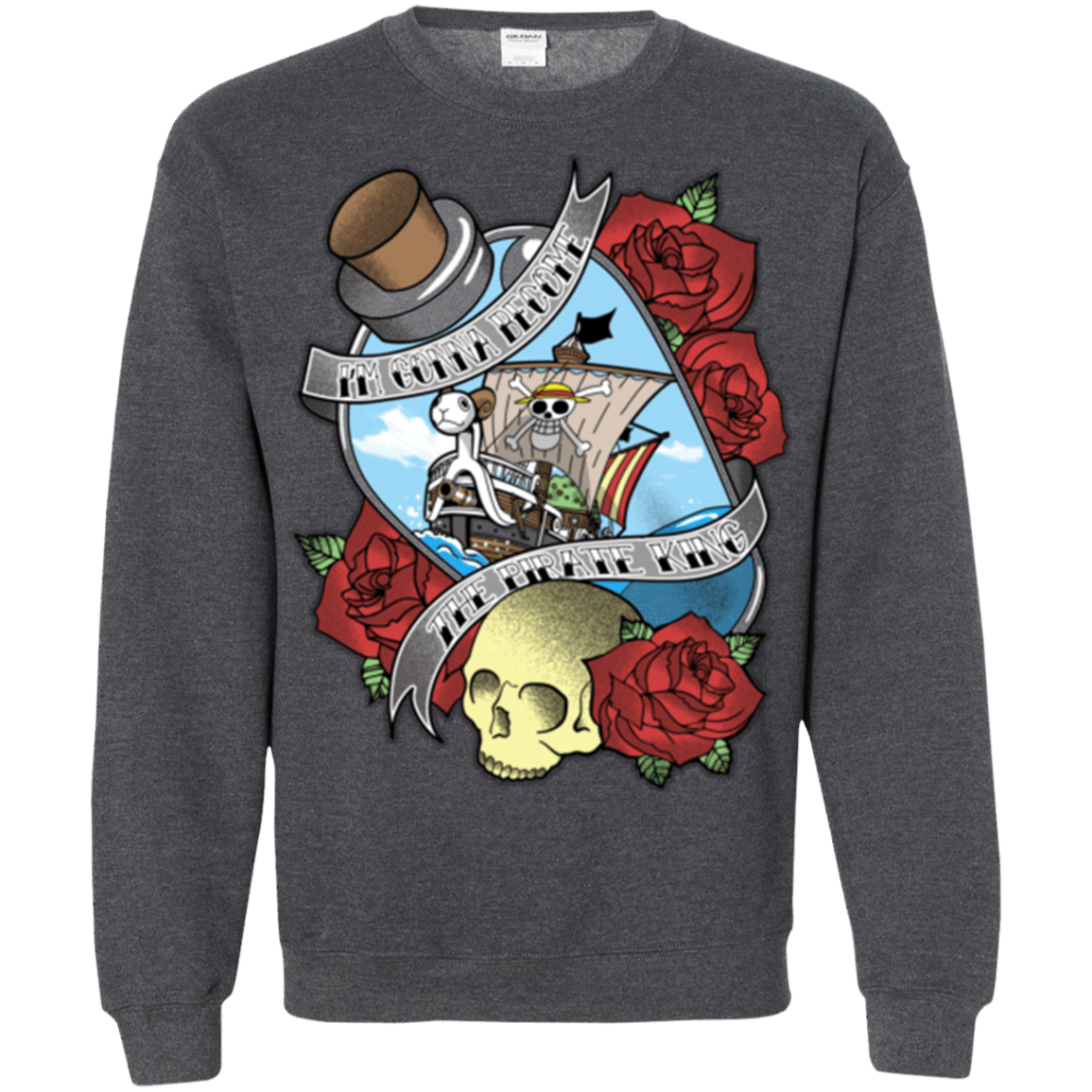 Sweatshirts Dark Heather / Small The Pirate King Crewneck Sweatshirt