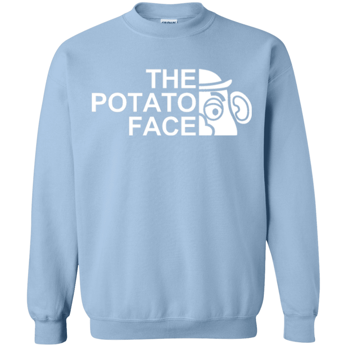 Sweatshirts Light Blue / Small The Potato Face Crewneck Sweatshirt