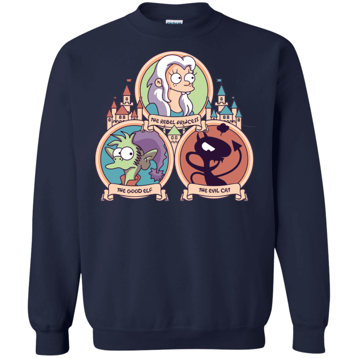 Sweatshirts Navy / S The Rebel, the Good and Evil Cat Crewneck Sweatshirt