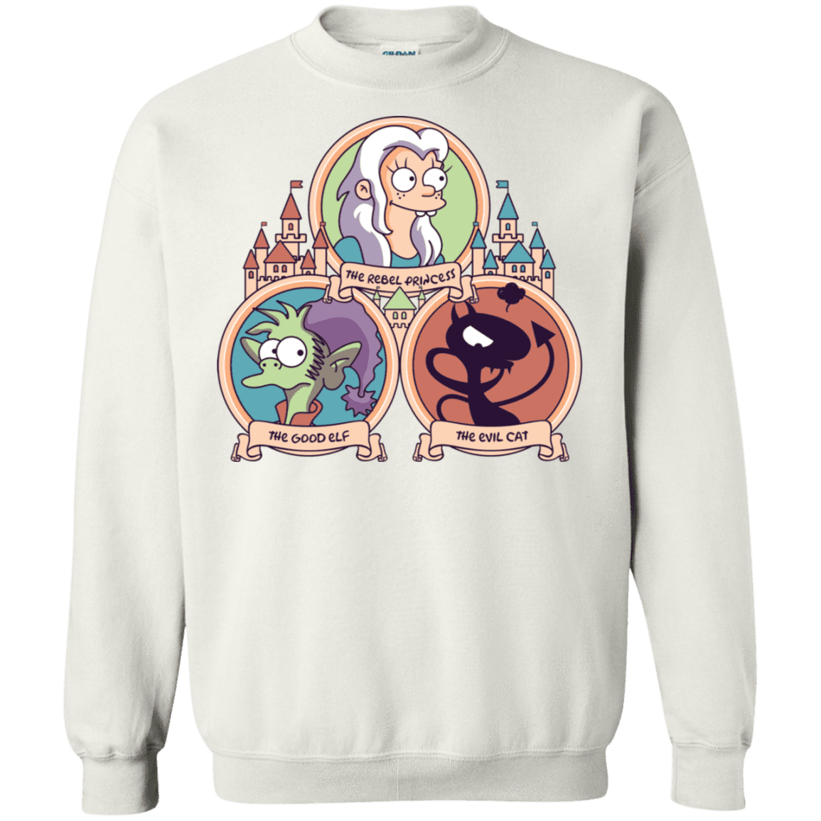 Sweatshirts White / S The Rebel, the Good and Evil Cat Crewneck Sweatshirt