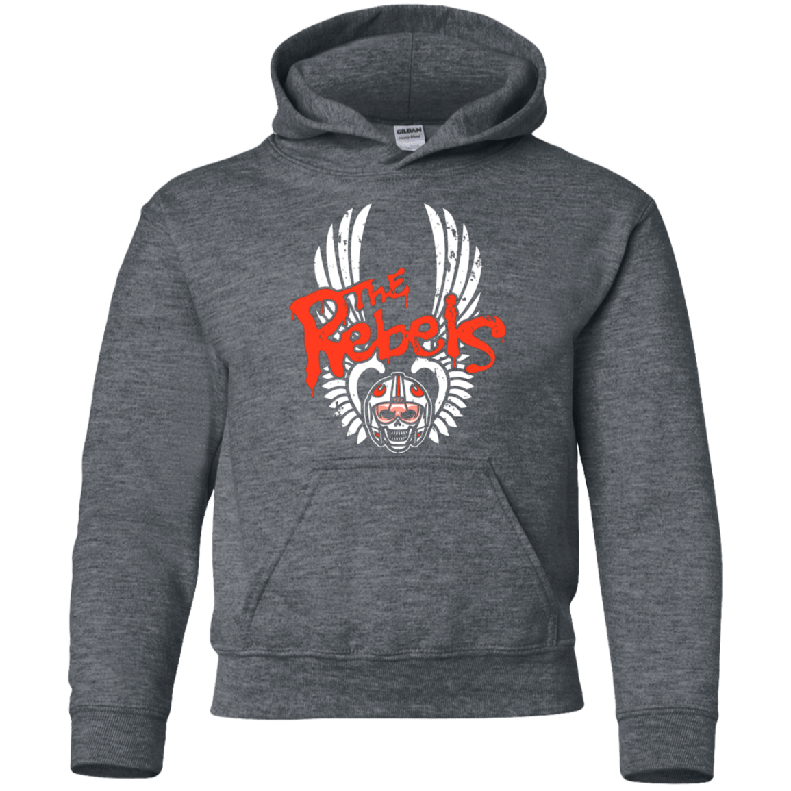 Sweatshirts Dark Heather / YS THE REBELS Youth Hoodie