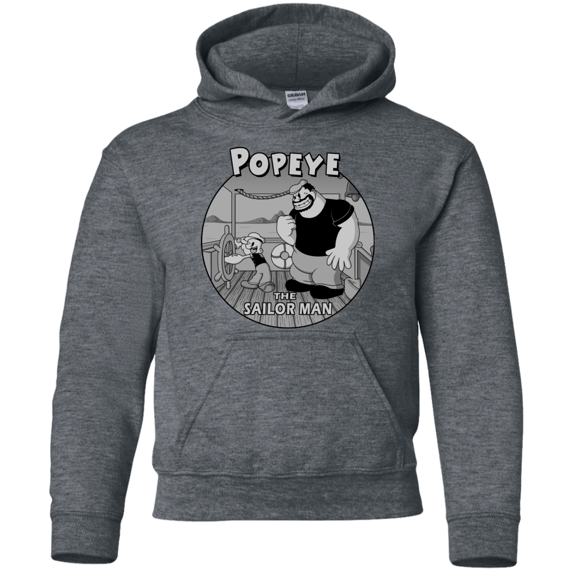 Sweatshirts Dark Heather / YS The Sailor Man Youth Hoodie