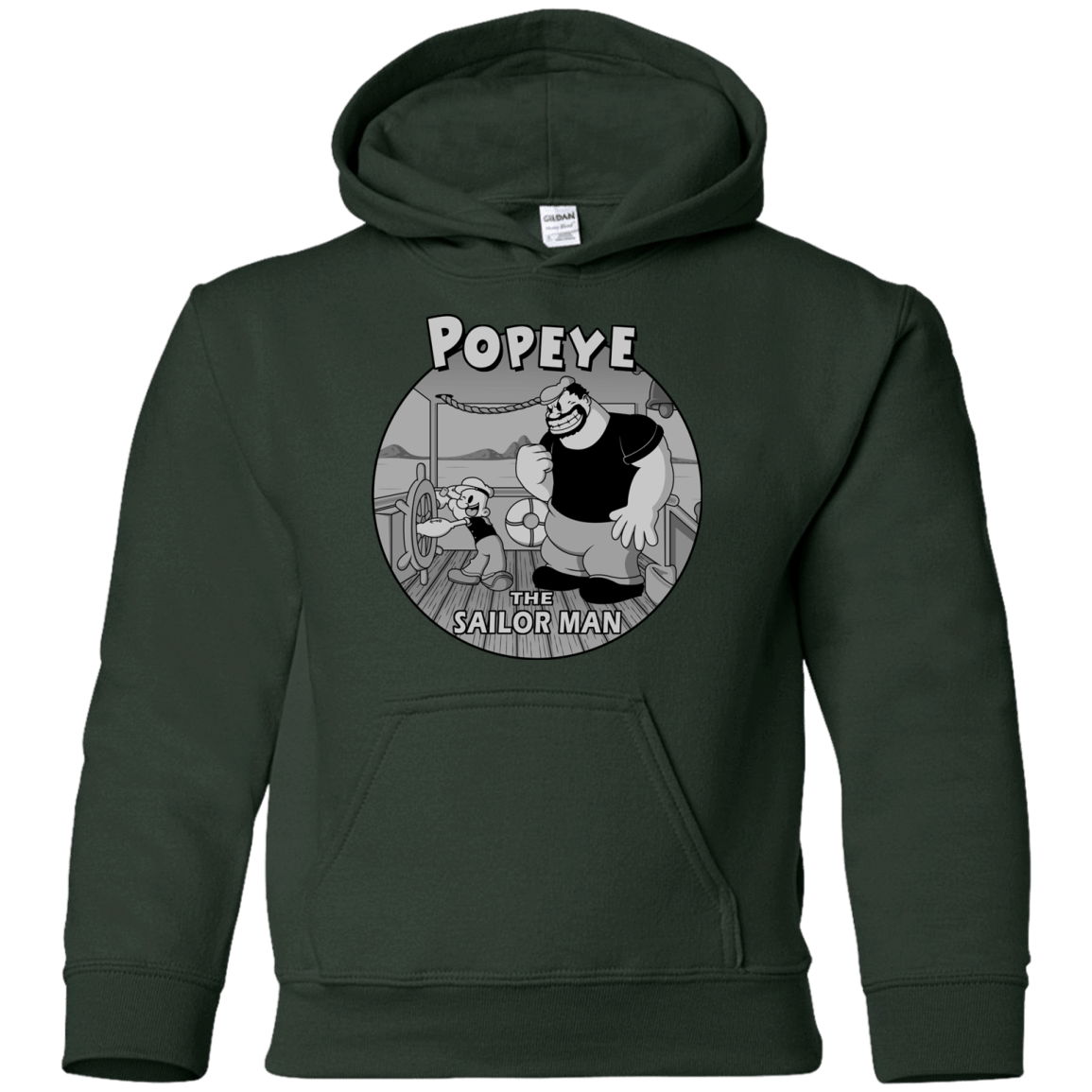 Sweatshirts Forest Green / YS The Sailor Man Youth Hoodie