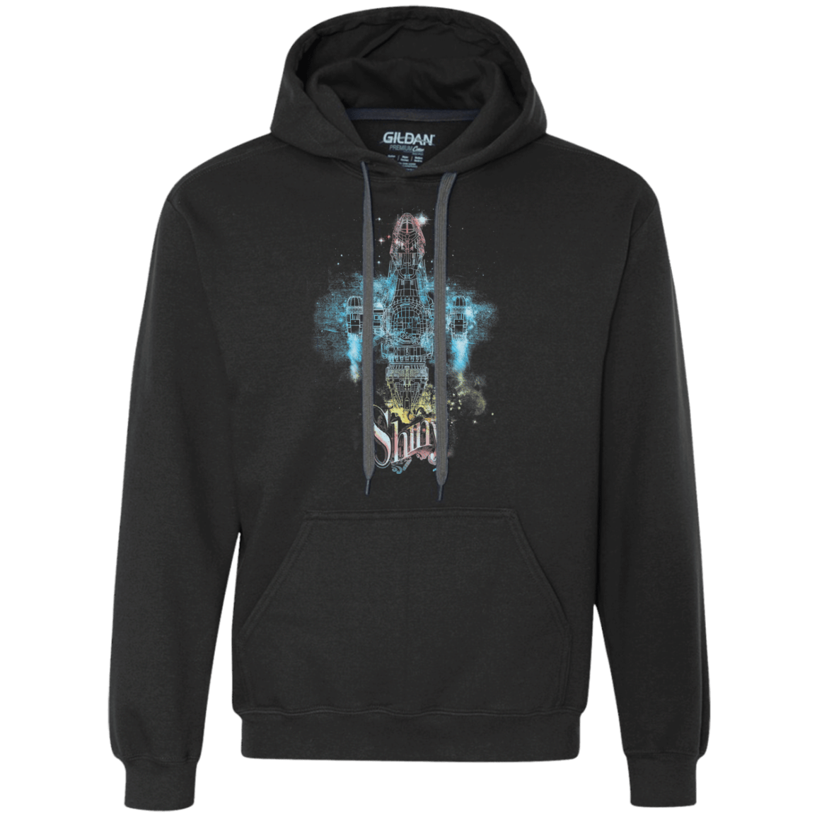 Sweatshirts Black / S The Shiniest Spaceship Premium Fleece Hoodie