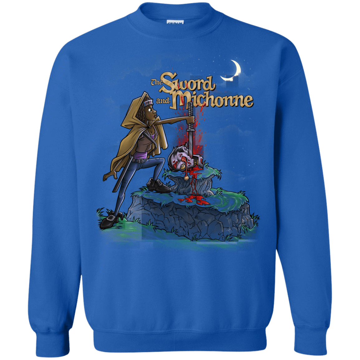 Sweatshirts Royal / Small The Sword and Michonne Crewneck Sweatshirt