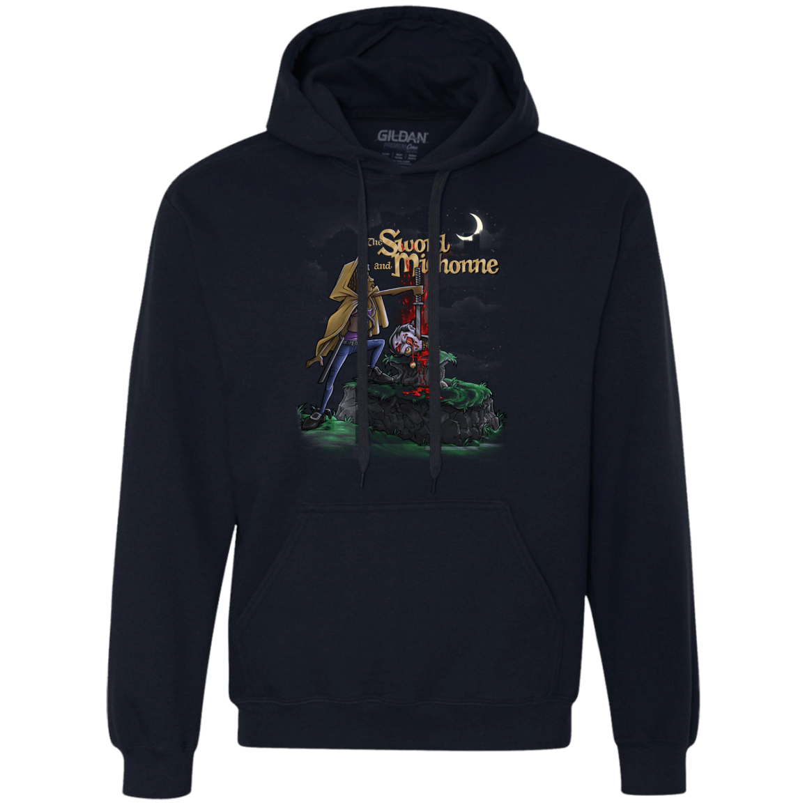 Sweatshirts Navy / Small The Sword and Michonne Premium Fleece Hoodie