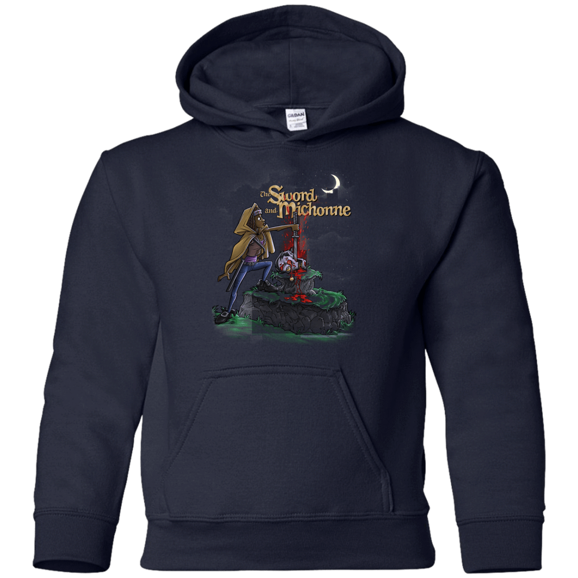 Sweatshirts Navy / YS The Sword and Michonne Youth Hoodie