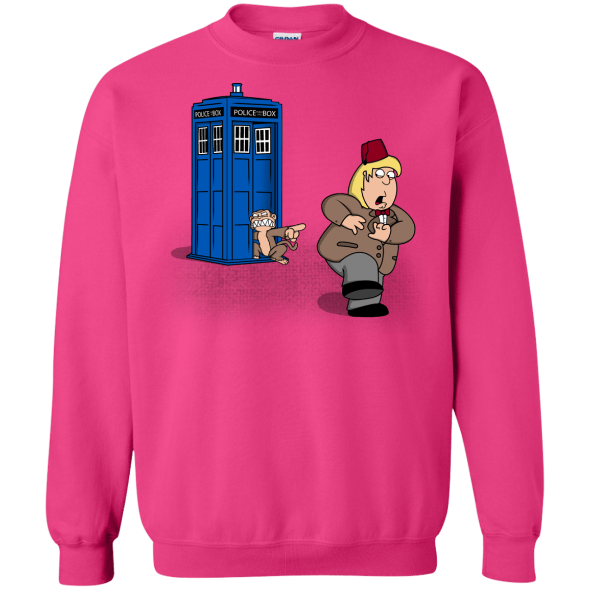 Sweatshirts Heliconia / S The Tardis Monkey Crewneck Sweatshirt