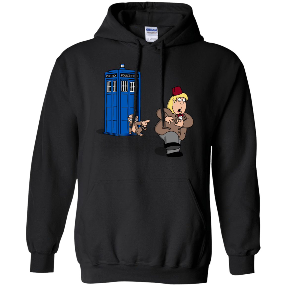 Sweatshirts Black / S The Tardis Monkey Hoodie