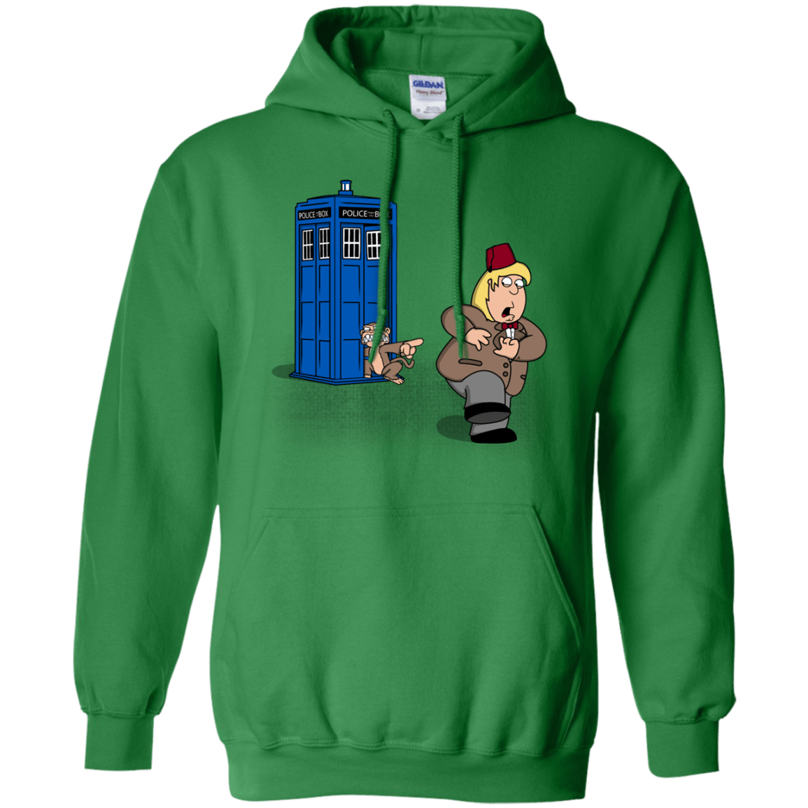 Sweatshirts Irish Green / S The Tardis Monkey Hoodie