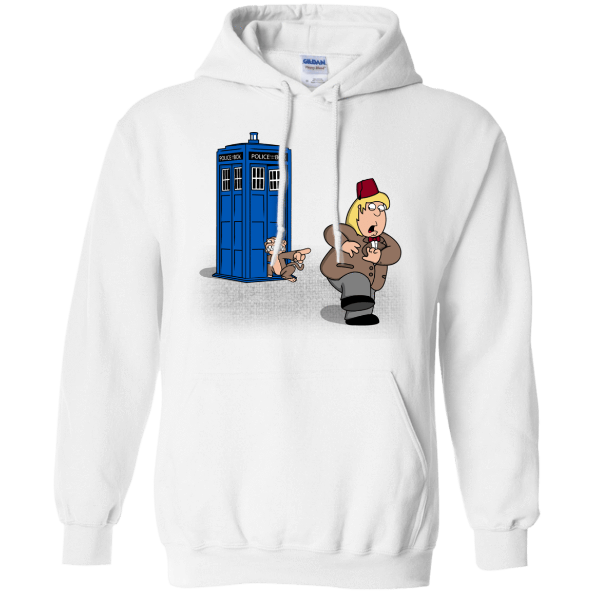 Sweatshirts White / S The Tardis Monkey Hoodie