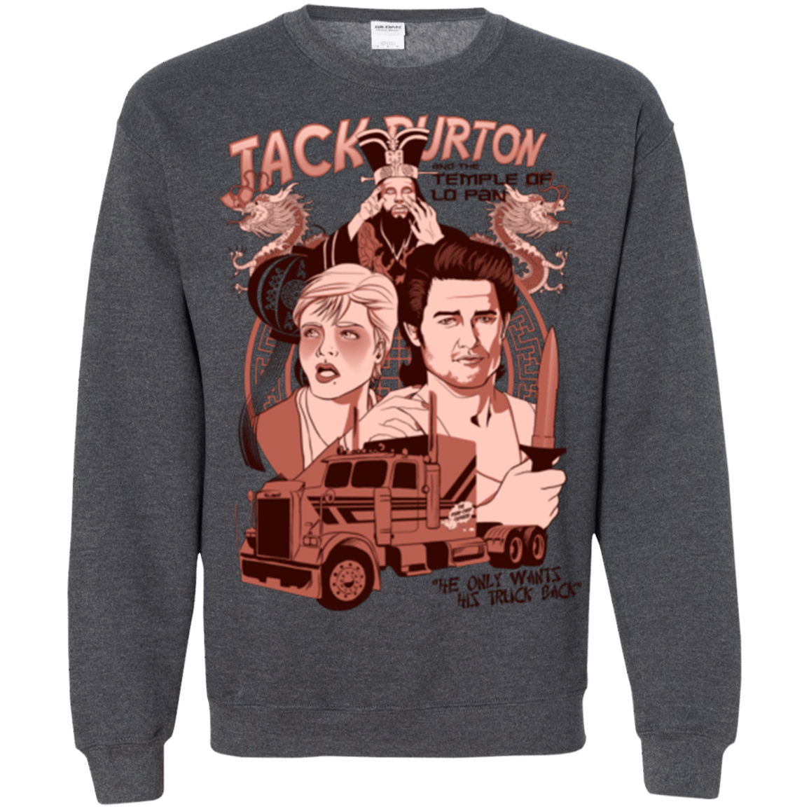 Sweatshirts Dark Heather / Small The Temple of Lo Pan Crewneck Sweatshirt