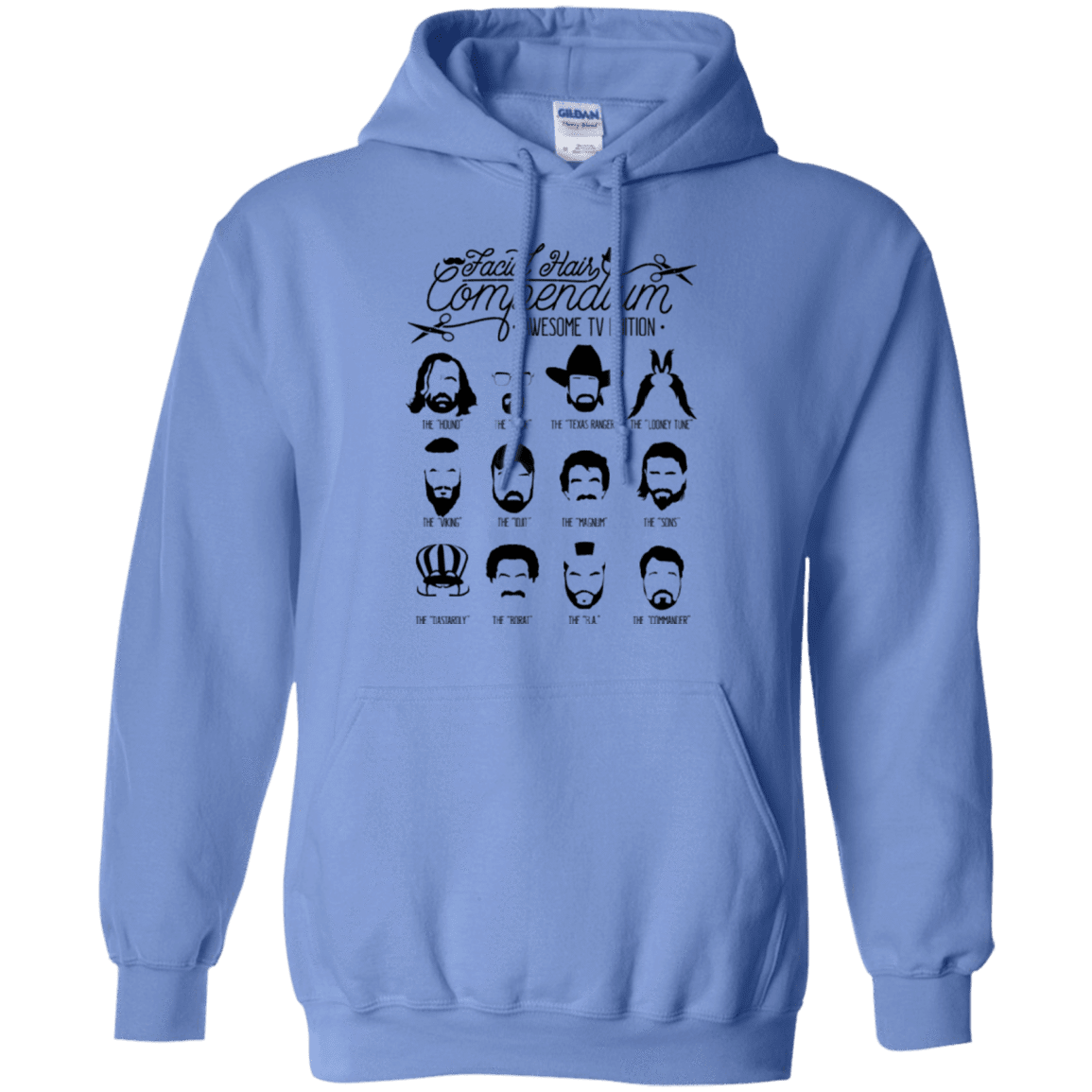 The TV Facial Hair Compendium Pullover Hoodie