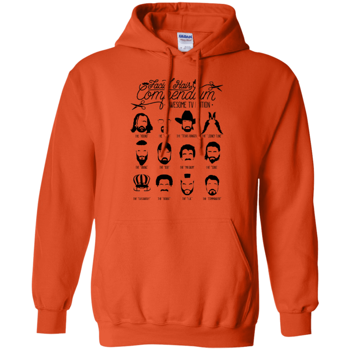 The TV Facial Hair Compendium Pullover Hoodie