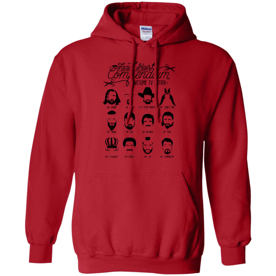 The TV Facial Hair Compendium Pullover Hoodie