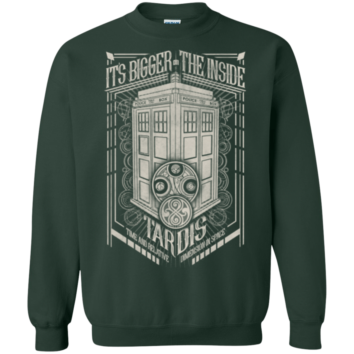 Sweatshirts Forest Green / Small The Vintage Series - It's Bigger on The Inside Crewneck Sweatshirt