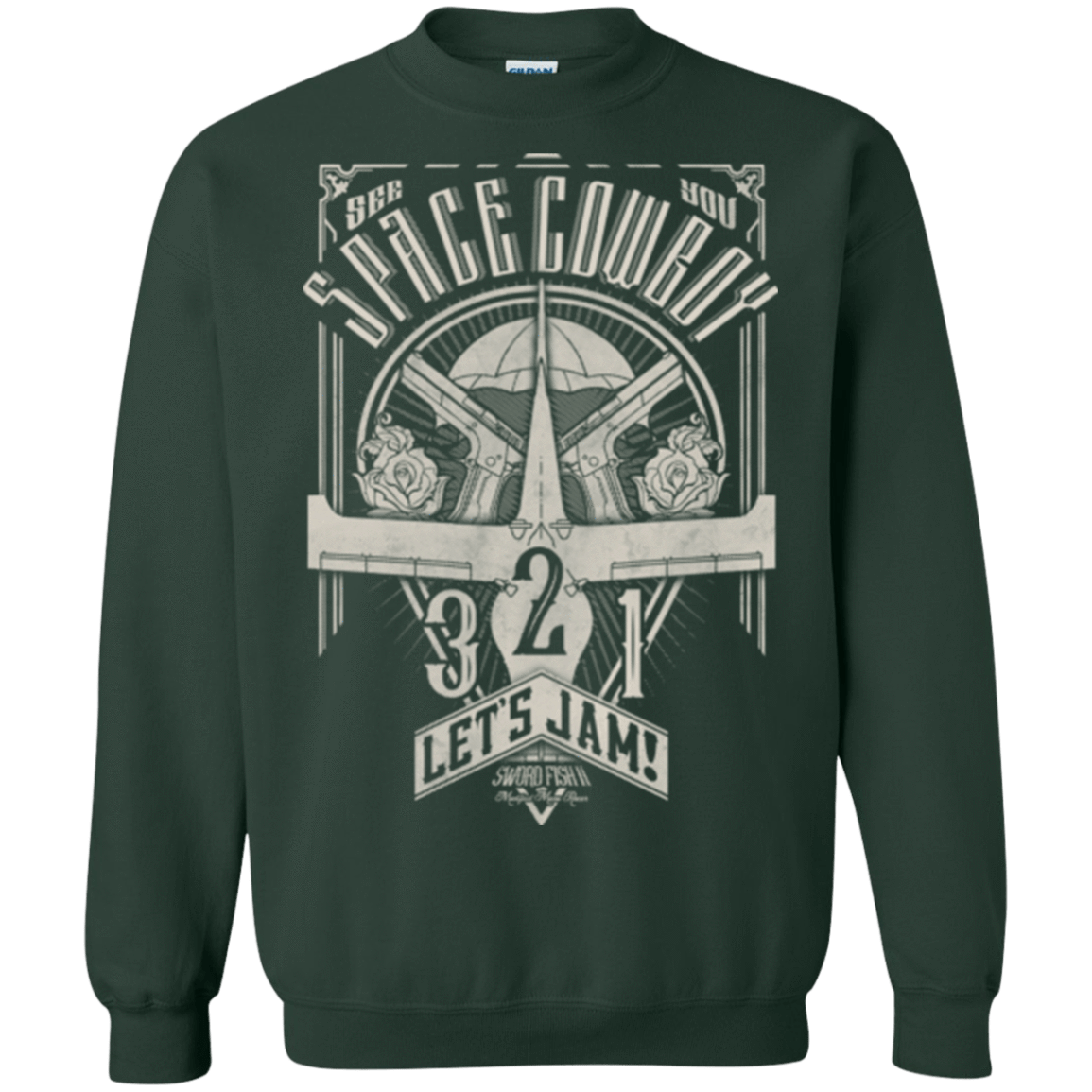 Sweatshirts Forest Green / Small The Vintage Series - Space Cowboy Crewneck Sweatshirt