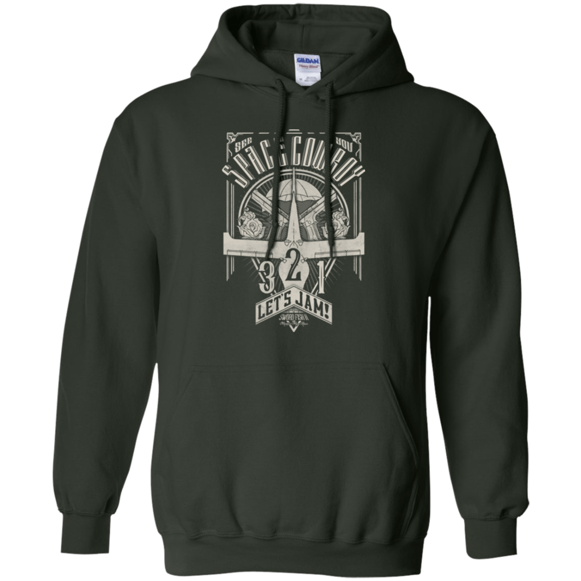 Sweatshirts Forest Green / Small The Vintage Series - Space Cowboy Pullover Hoodie