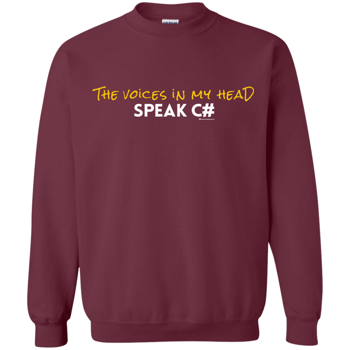 Sweatshirts Maroon / Small The Voices In My Head Speak C# Crewneck Sweatshirt