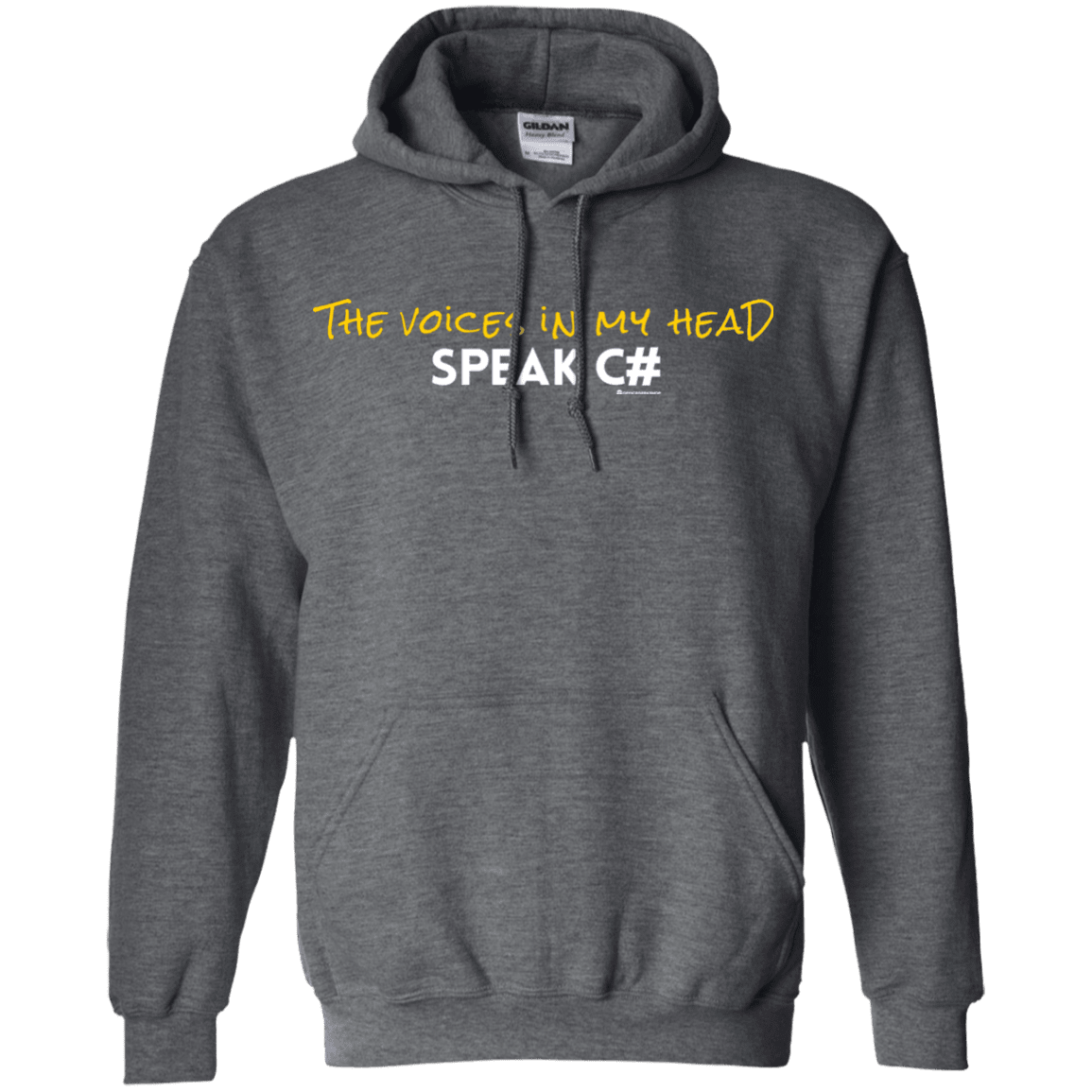 Sweatshirts Dark Heather / Small The Voices In My Head Speak C# Pullover Hoodie