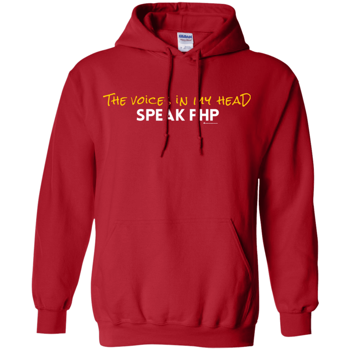 Sweatshirts Red / Small The Voices In My Head Speak PHP Pullover Hoodie