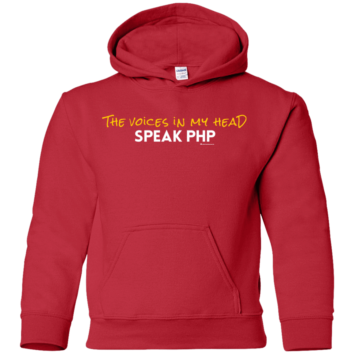 Sweatshirts Red / YS The Voices In My Head Speak PHP Youth Hoodie